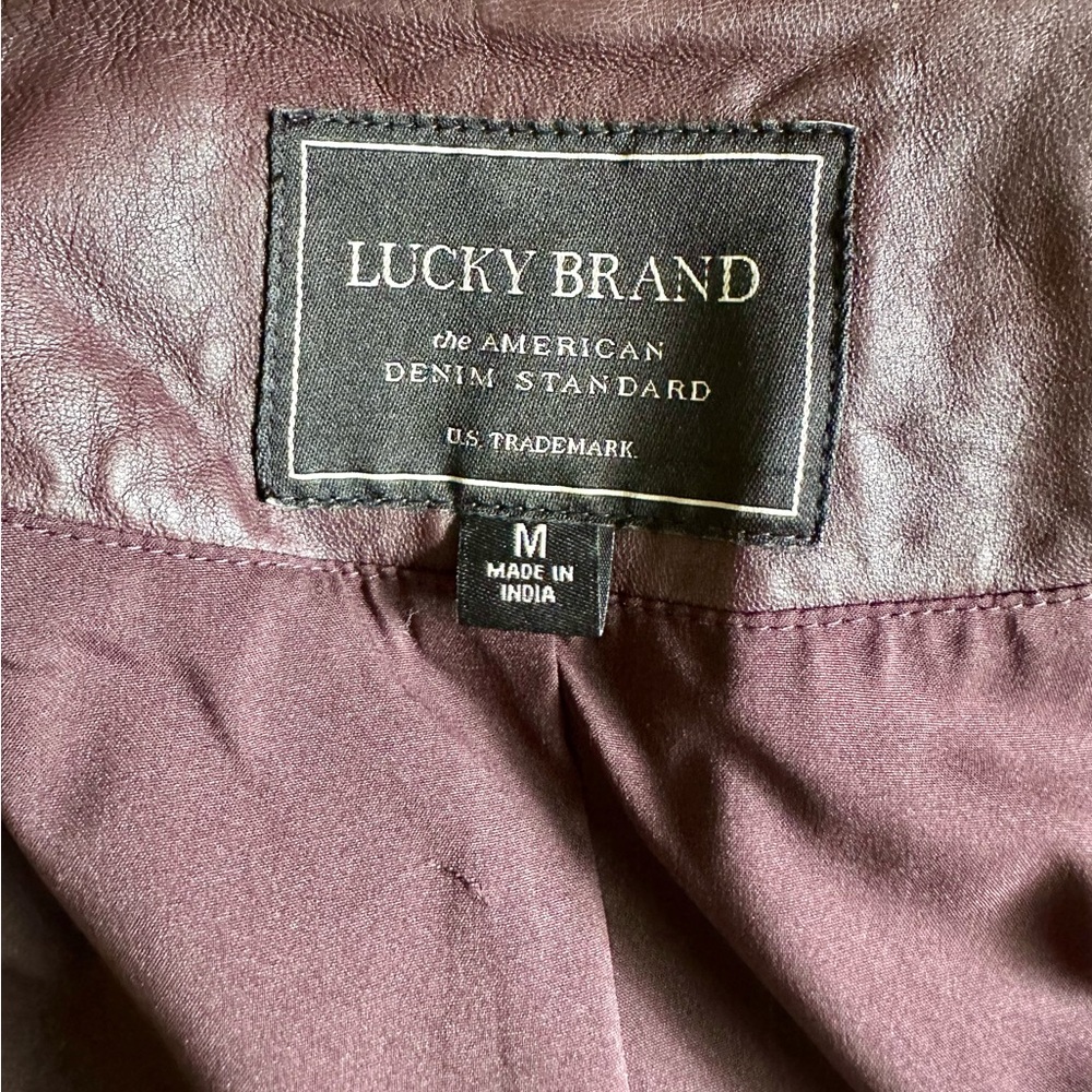 Excellent Condition Lucky Brand Leather Jacket - Picture 7 of 8